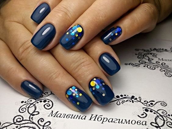 35 Gorgeous Short Nails Design with Dark Color for Fall and Winter ...