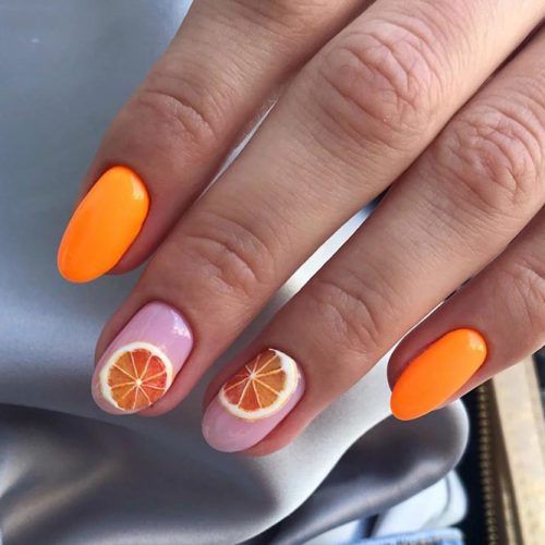 funky-summer-nail-designs-citrus-fruits-orange-500x500 - Fashionre