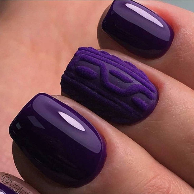 Top 34 Photos Of Purple Short Nails To Look Cool - Fashionre